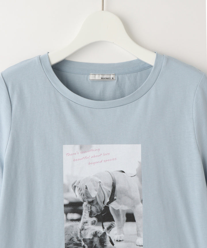 コットン天竺フォトプリントTシャツ