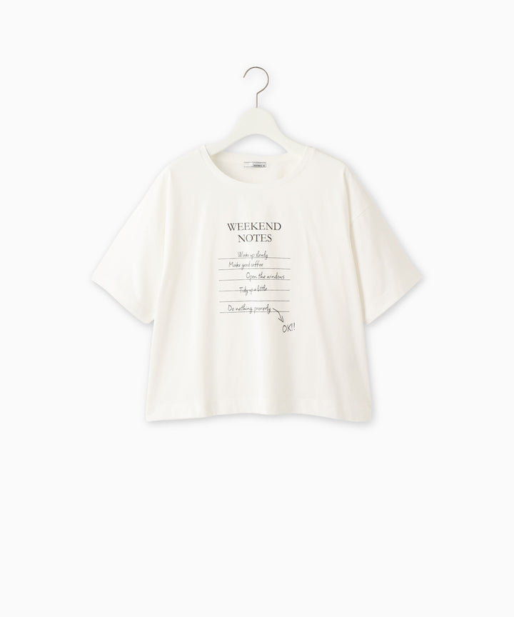 コットンロゴプリントTシャツ