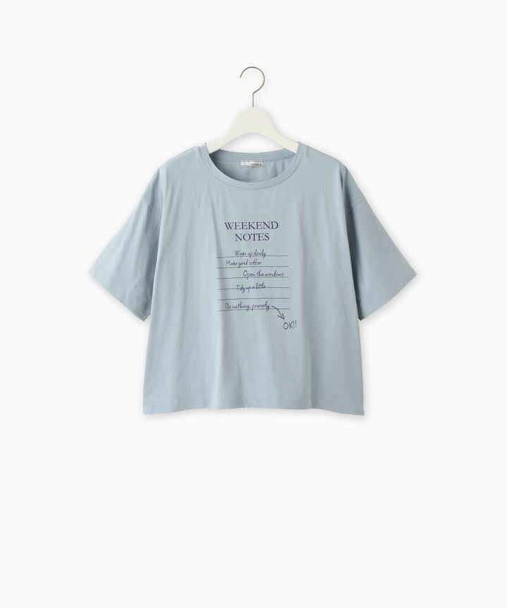 コットンロゴプリントTシャツ