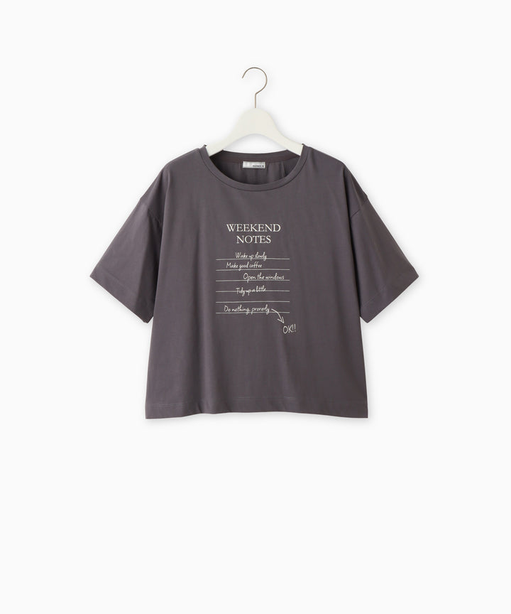 コットンロゴプリントTシャツ