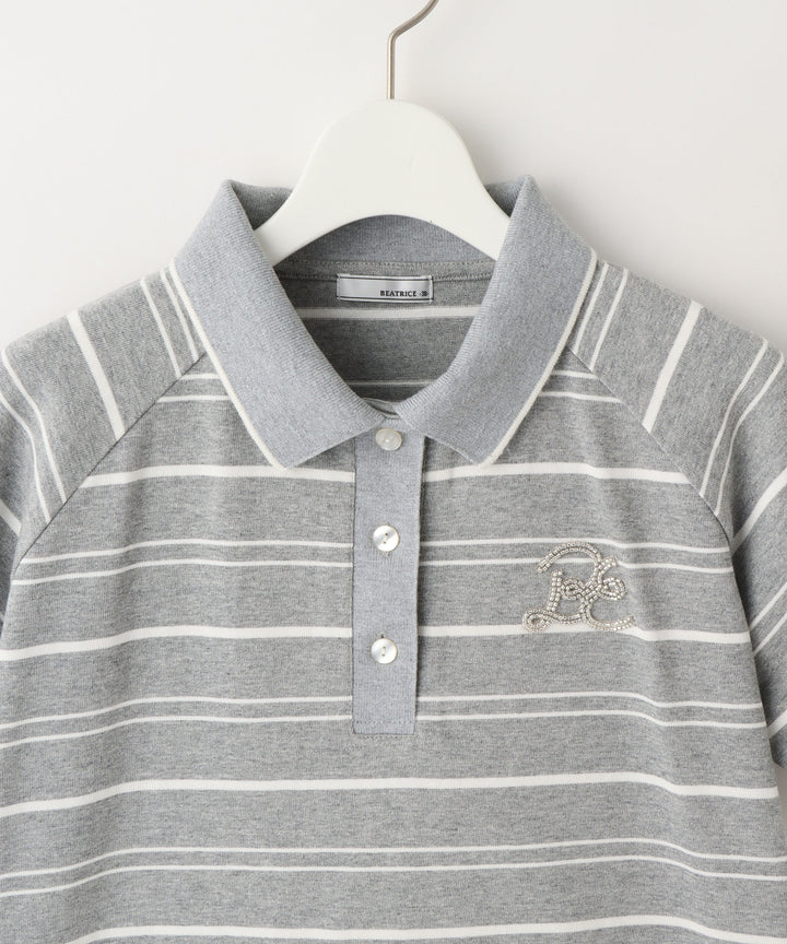 ミックスボーダーポロTシャツ