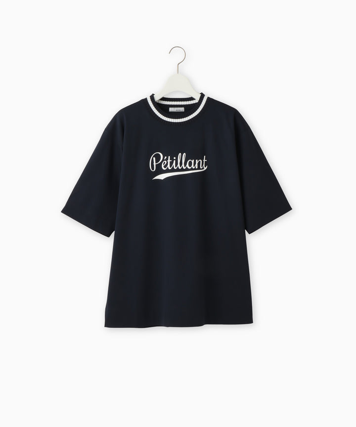 配色ネックロゴプルオーバー