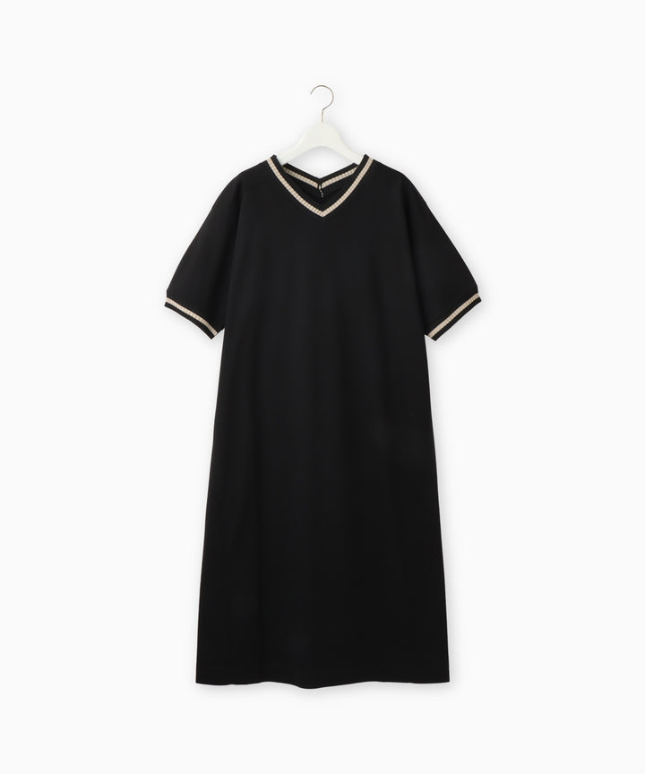 Ribbed Line Knit Cool Dress