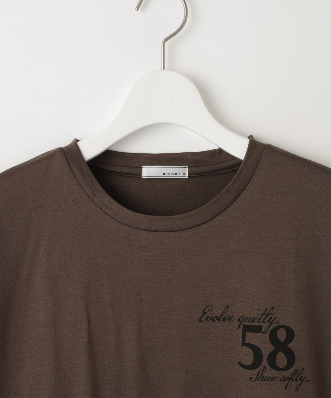フレンチスリーブコットンロゴTシャツ