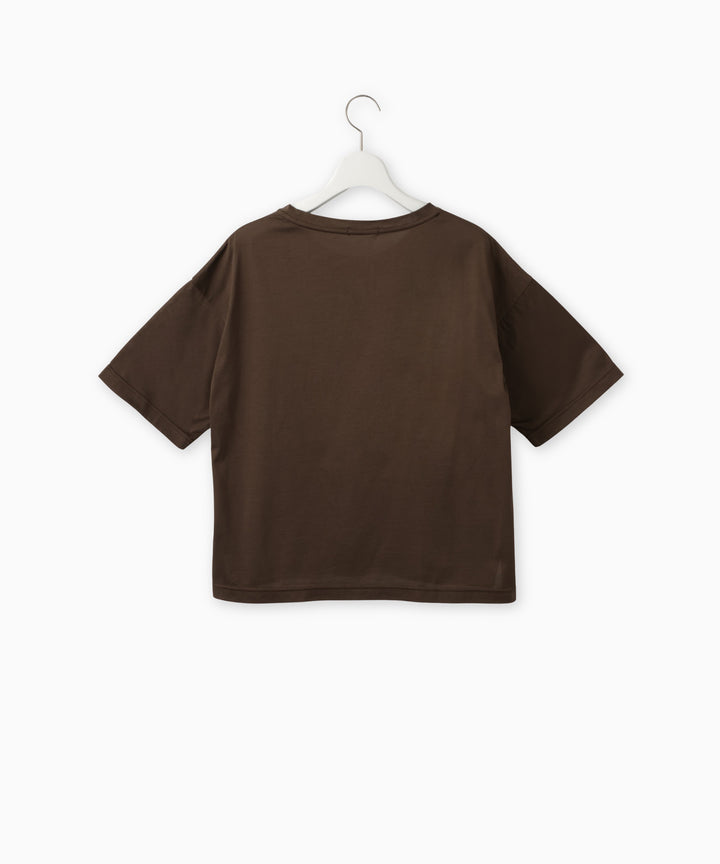 クルーネックメッセージプリントTシャツ