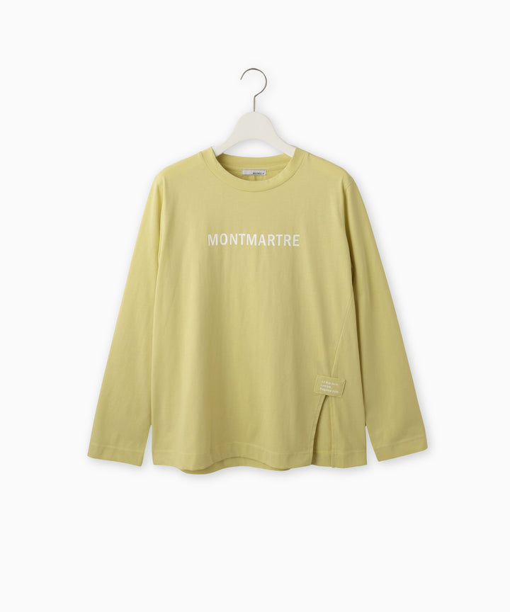 サイドスリットロゴプリントTシャツ