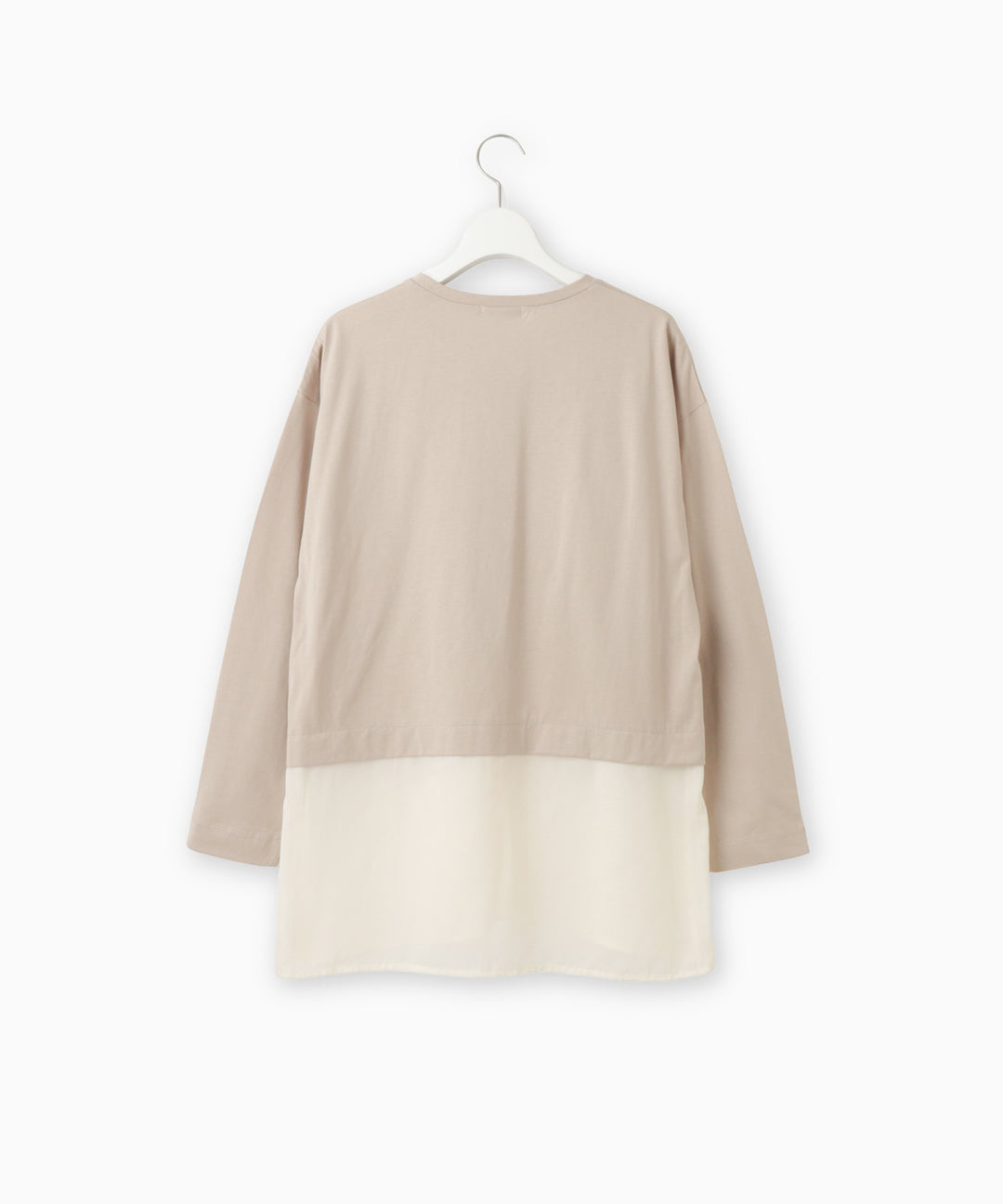 異素材ドッキングフォトプリントTシャツ
