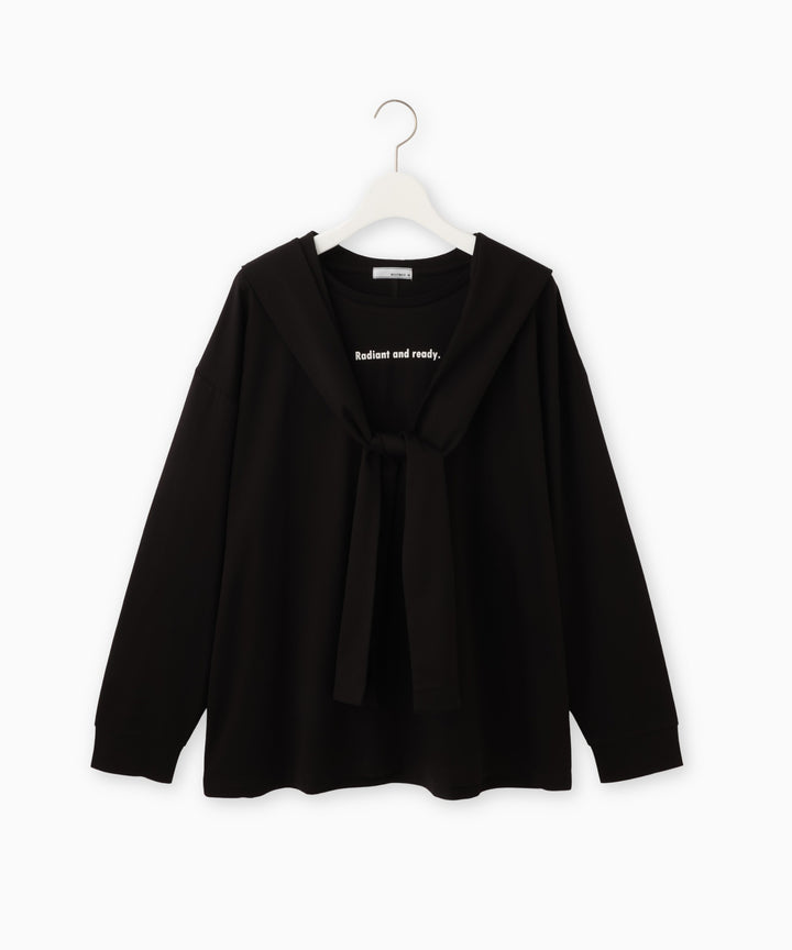 フードスカーフロングTシャツ
