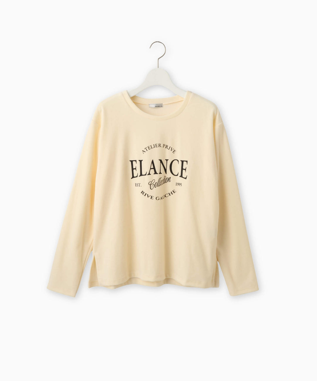 ベロアロゴプリントロングスリーブTシャツ
