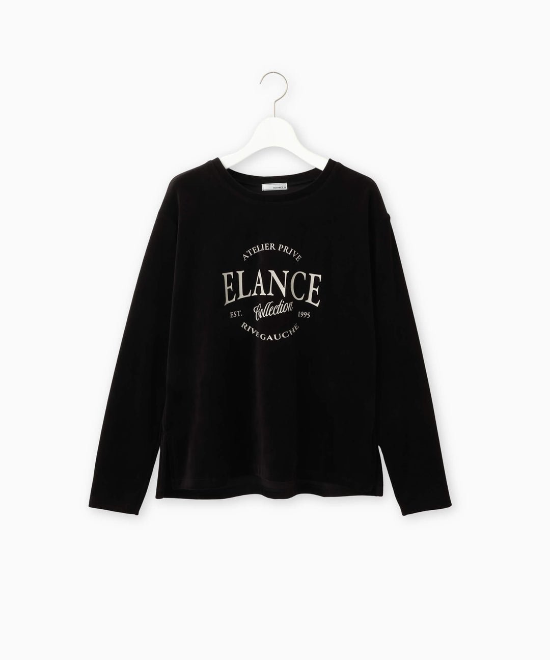 ベロアロゴプリントロングスリーブTシャツ