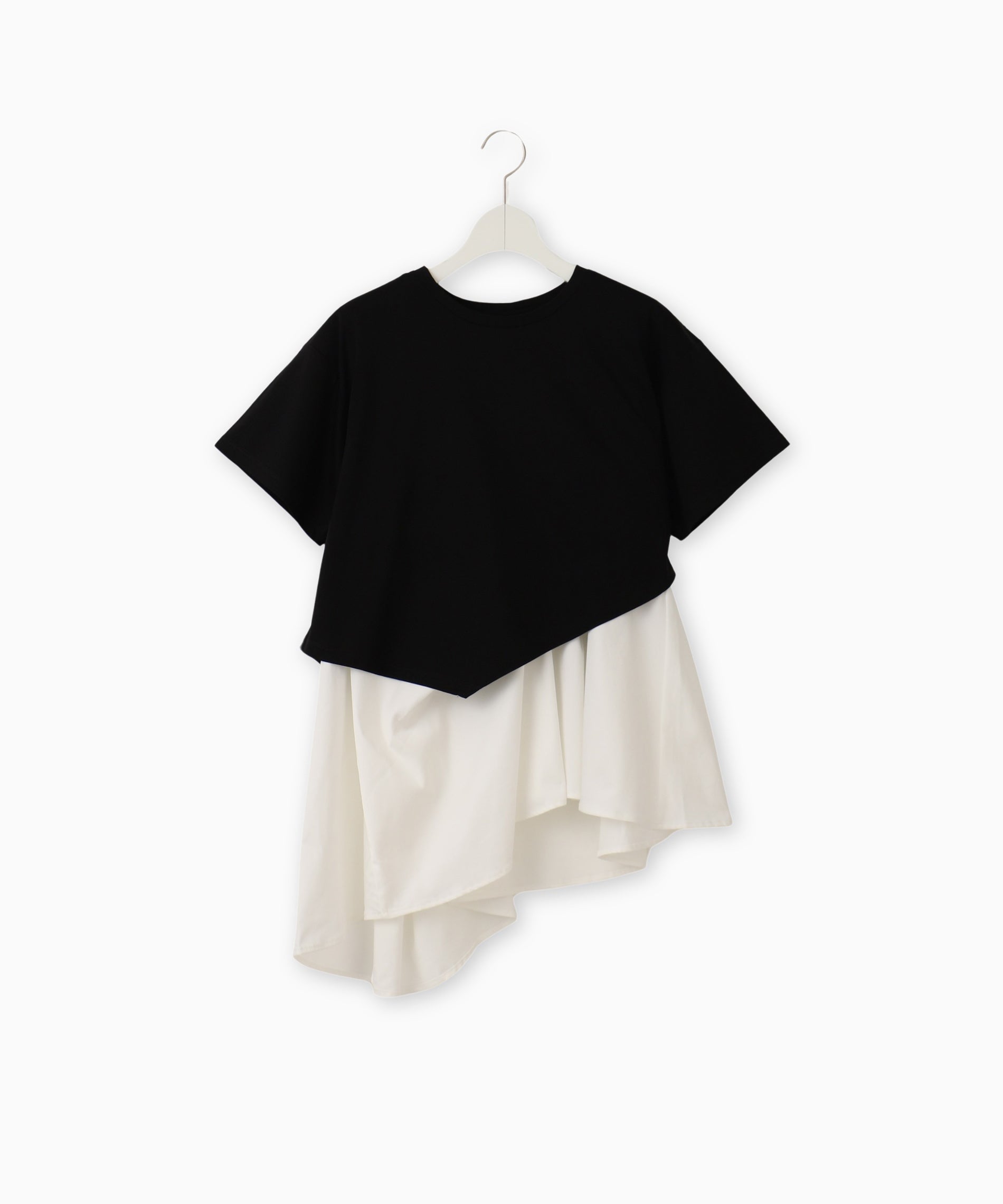 Fulltide25 春夏新作 アシンメトリーTシャツ（バッジ付き） Fulltide25 春夏新作 アシンメトリーTシャツ（バッジ付き）
