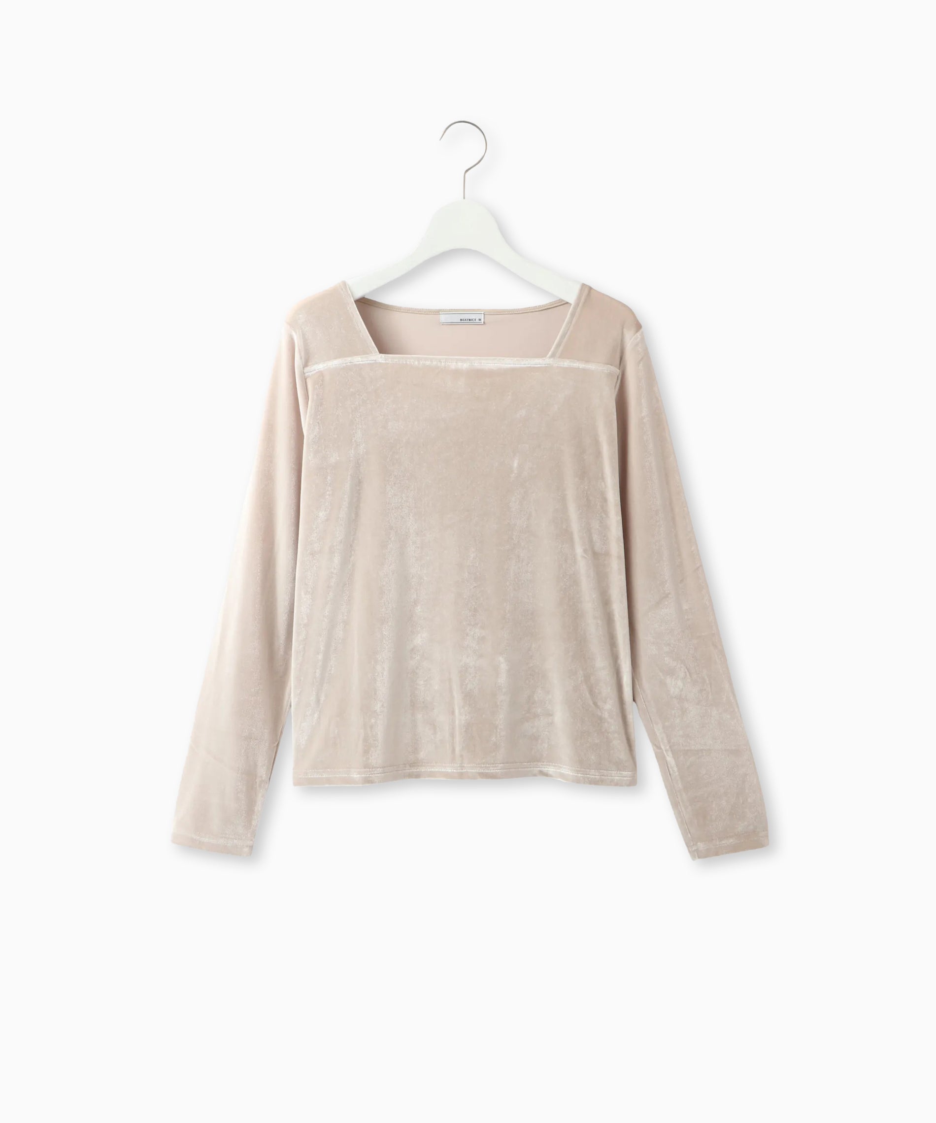 スクエアネックベロアロンT – FACE SANS FARD