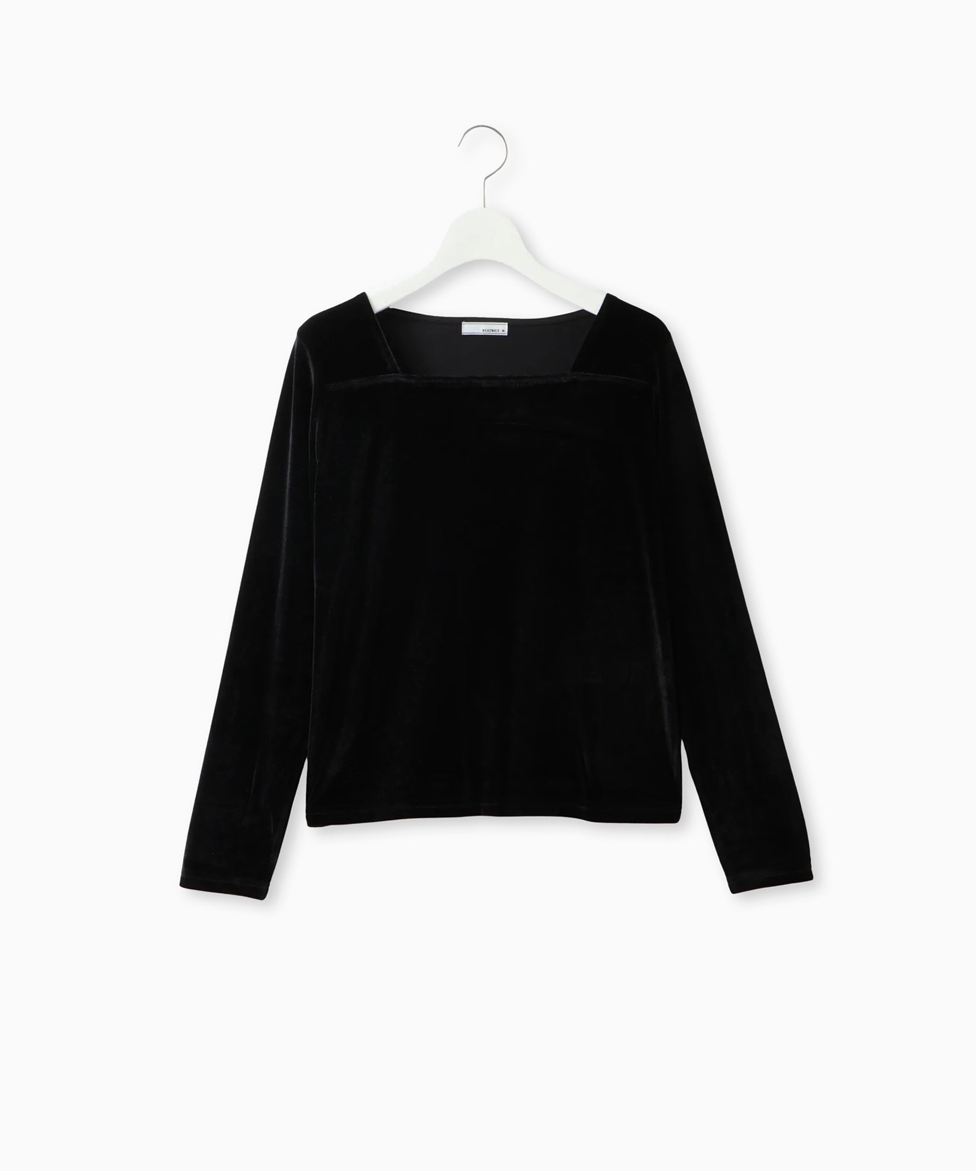 スクエアネックベロアロンT – FACE SANS FARD