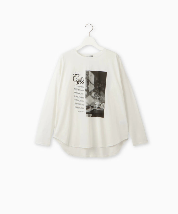 フォトプリントオーバーサイズロングTシャツ