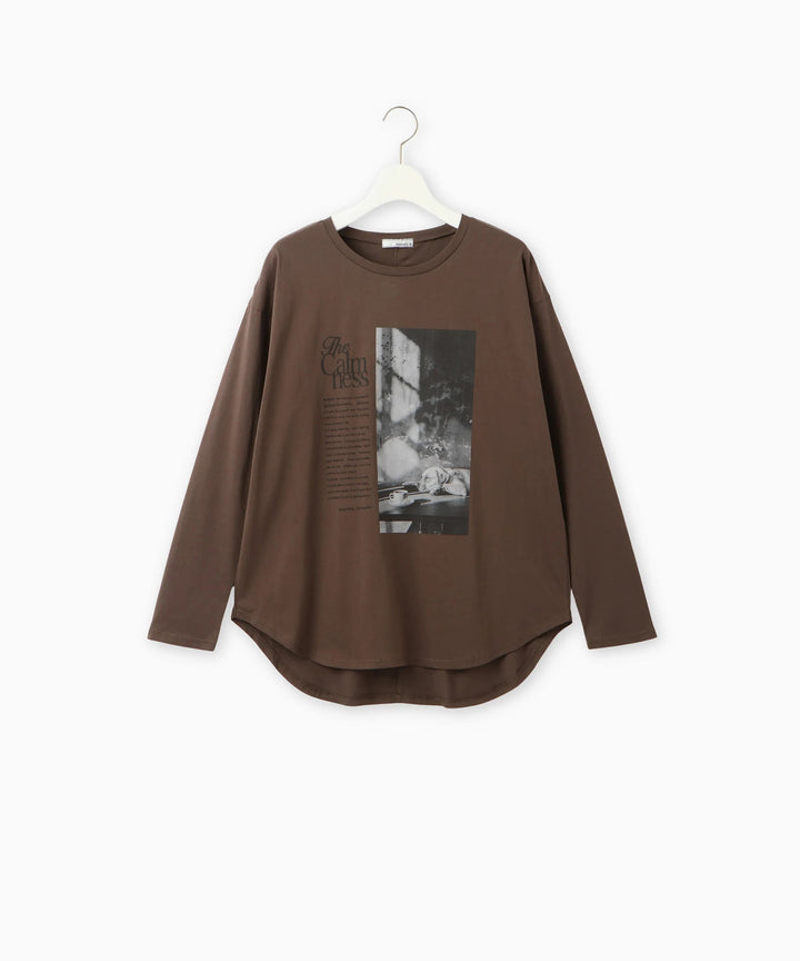 フォトプリントオーバーサイズロングTシャツ