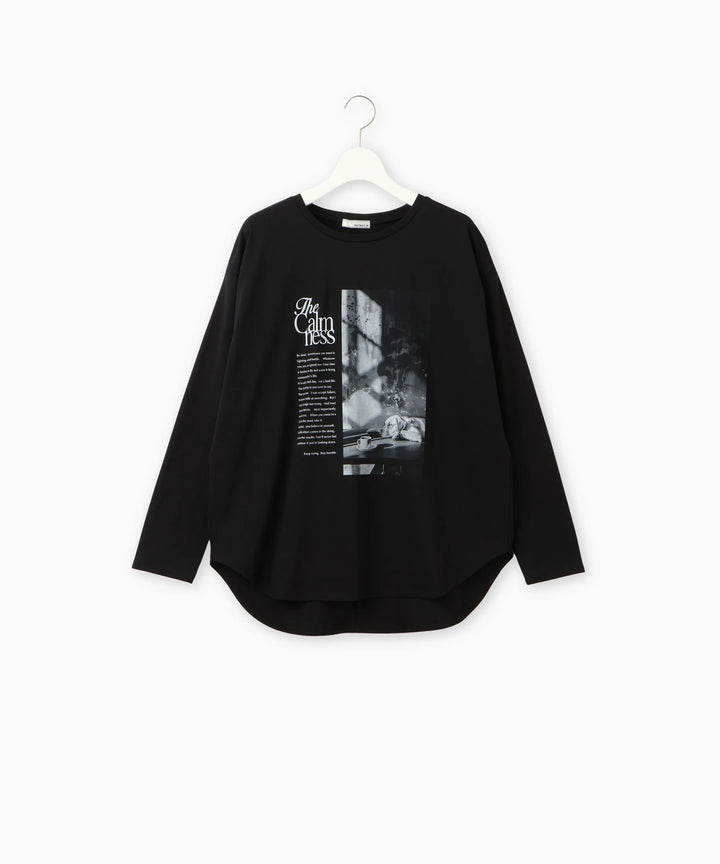 フォトプリントオーバーサイズロングTシャツ