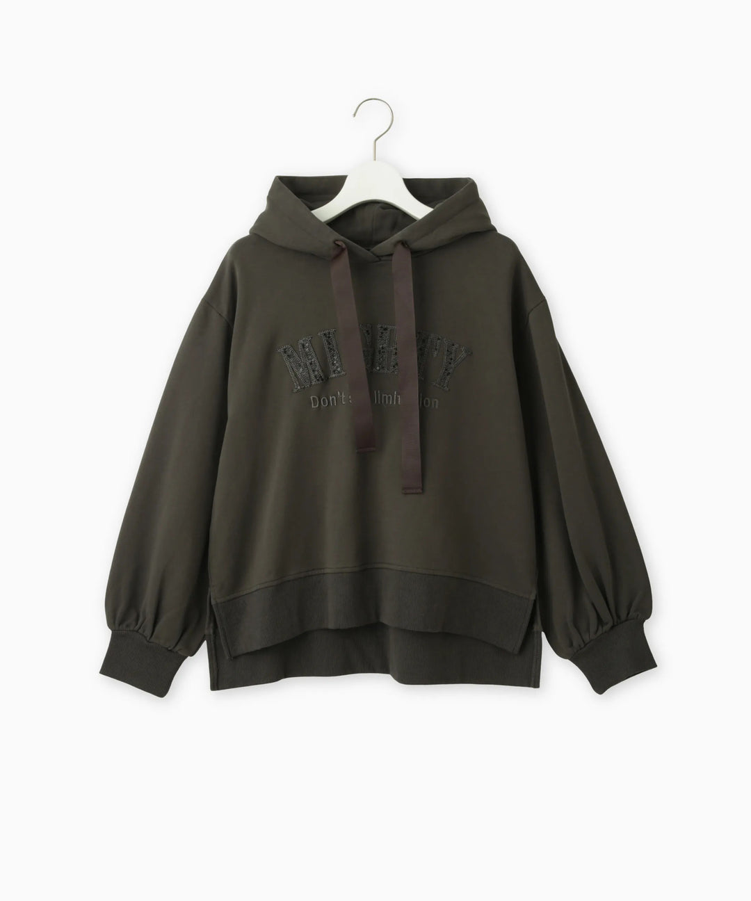 スパンコール刺繍スウェットパーカー