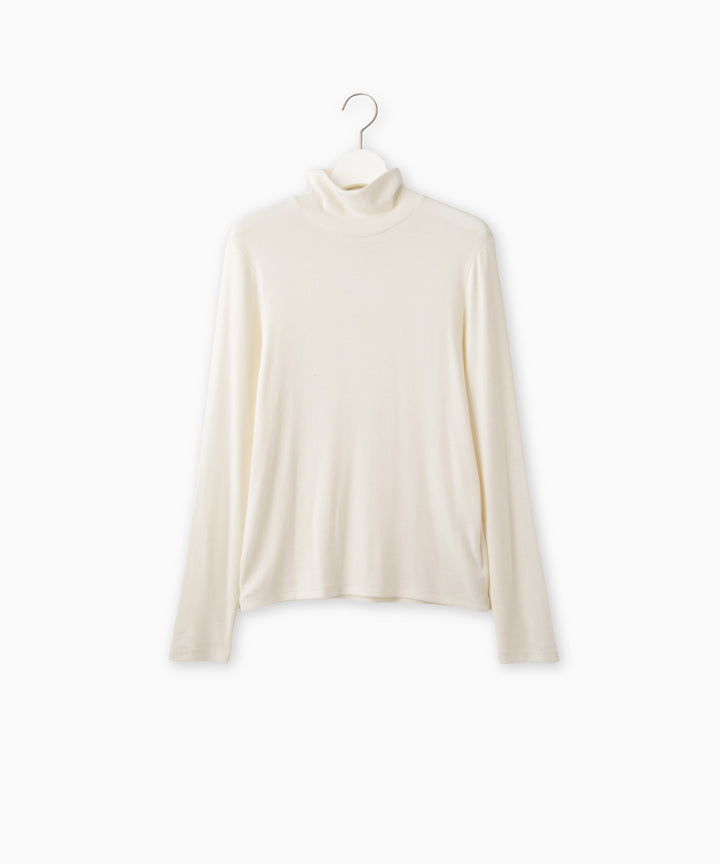 ウール混ベアテレコハイネックインナー