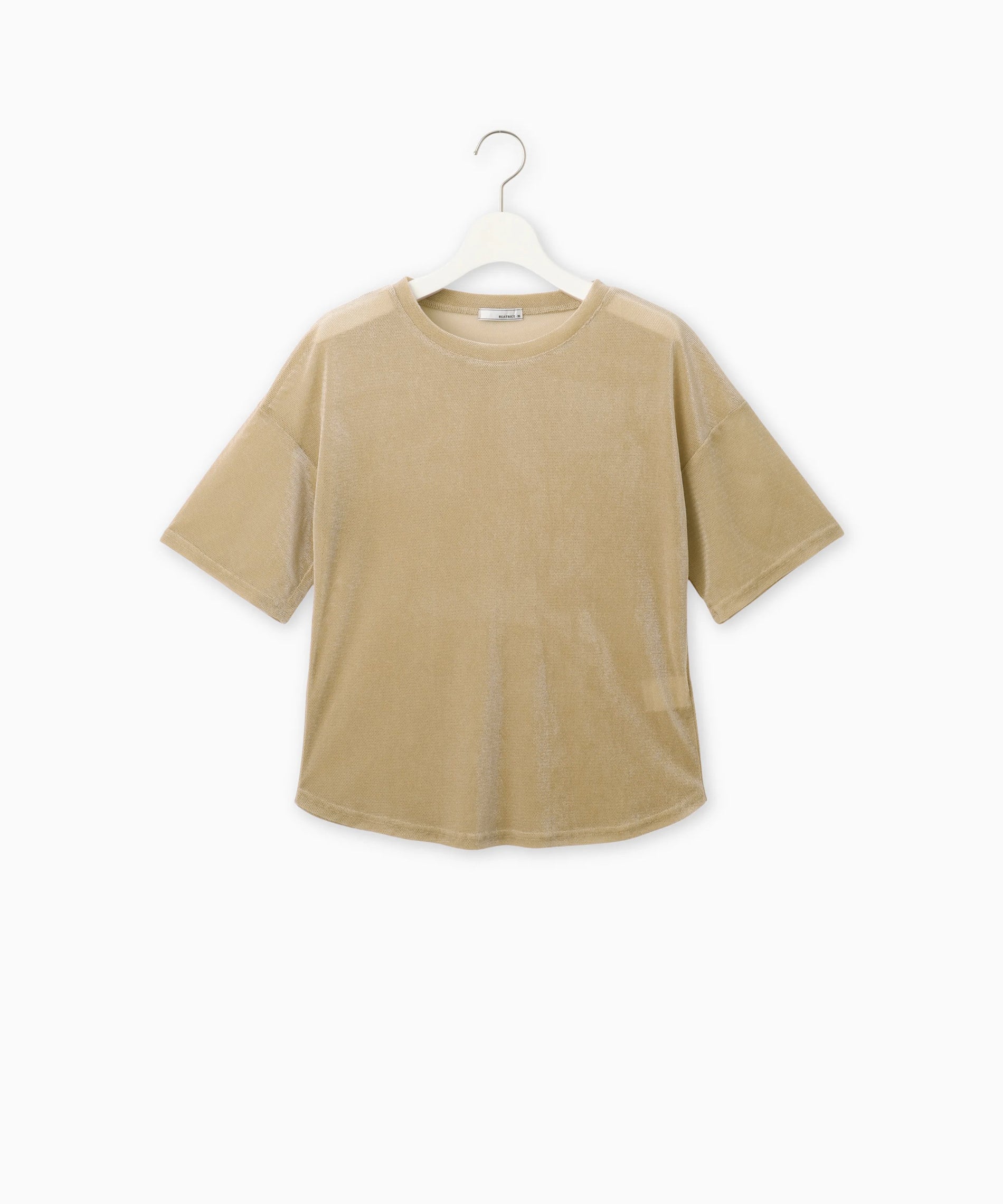 BEATRICE レース付ホワイト半袖カットソー　38　タグ付新品 BEATRICE レース付ホワイト半袖カットソー 38 タグ付新品