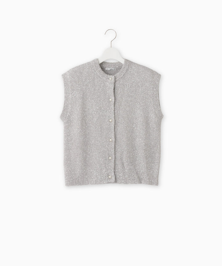 パールボタンラメニットベスト