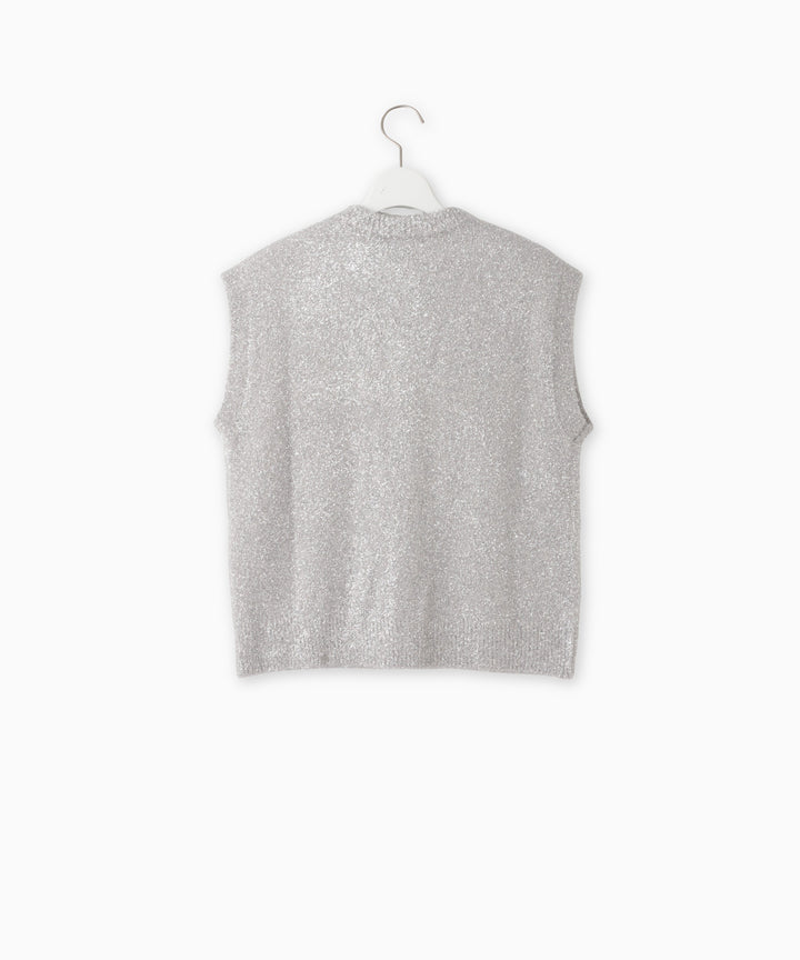 パールボタンラメニットベスト