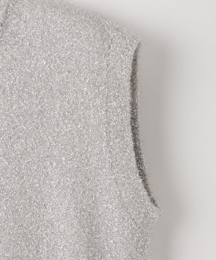 パールボタンラメニットベスト