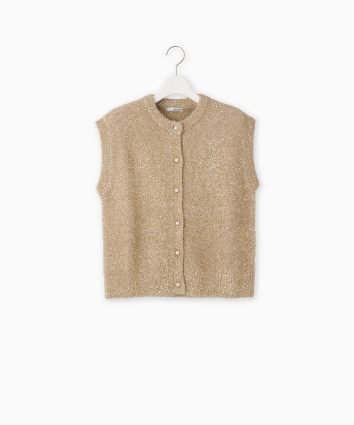 パールボタンラメニットベスト