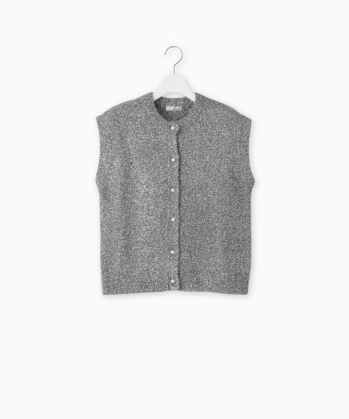 パールボタンラメニットベスト