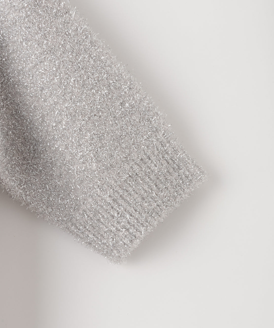 五分袖ラメニットプルオーバー