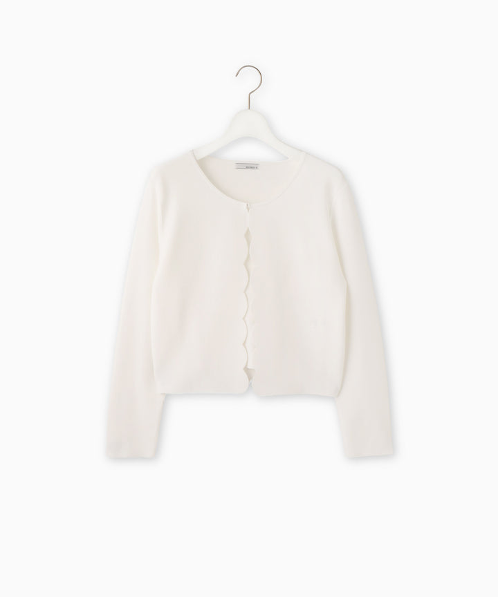 スカラップショートカーディガン