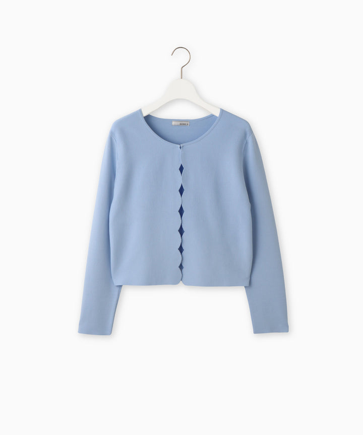 スカラップショートカーディガン