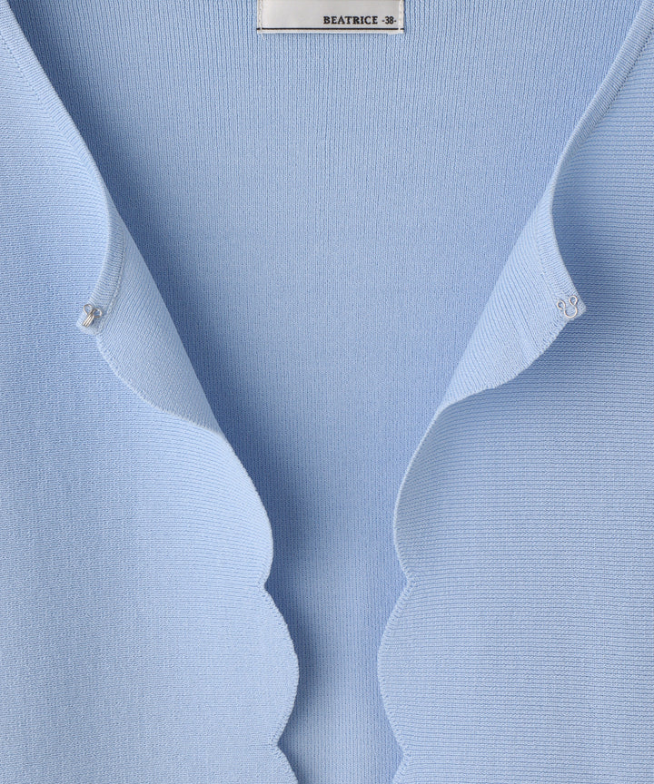 スカラップショートカーディガン