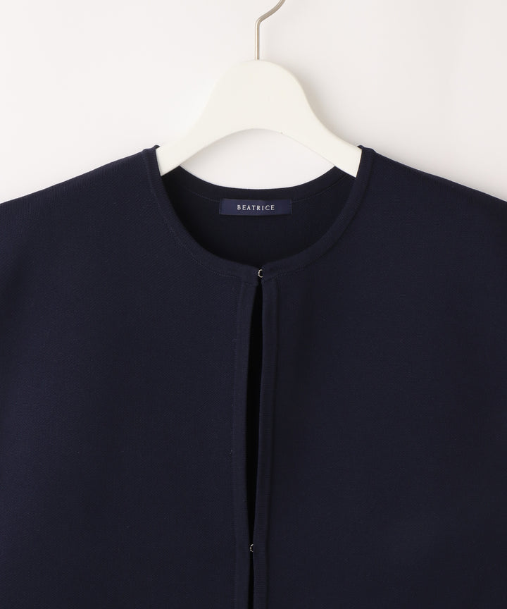 フラワーモチーフポケットニットジレ