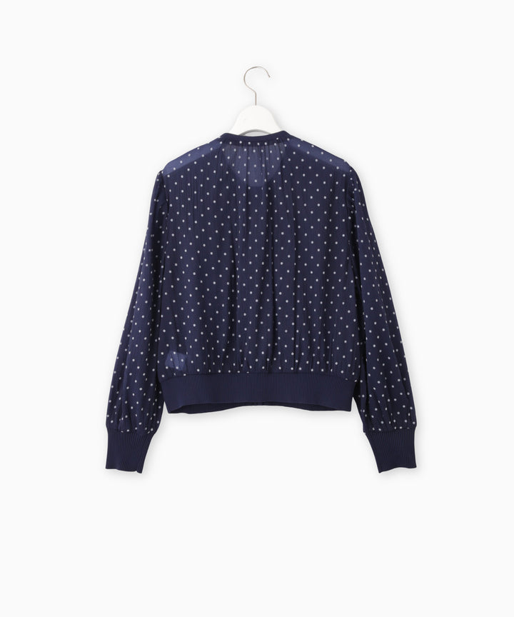 ドットシアーカーディガン