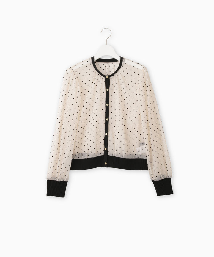 ドットシアーカーディガン