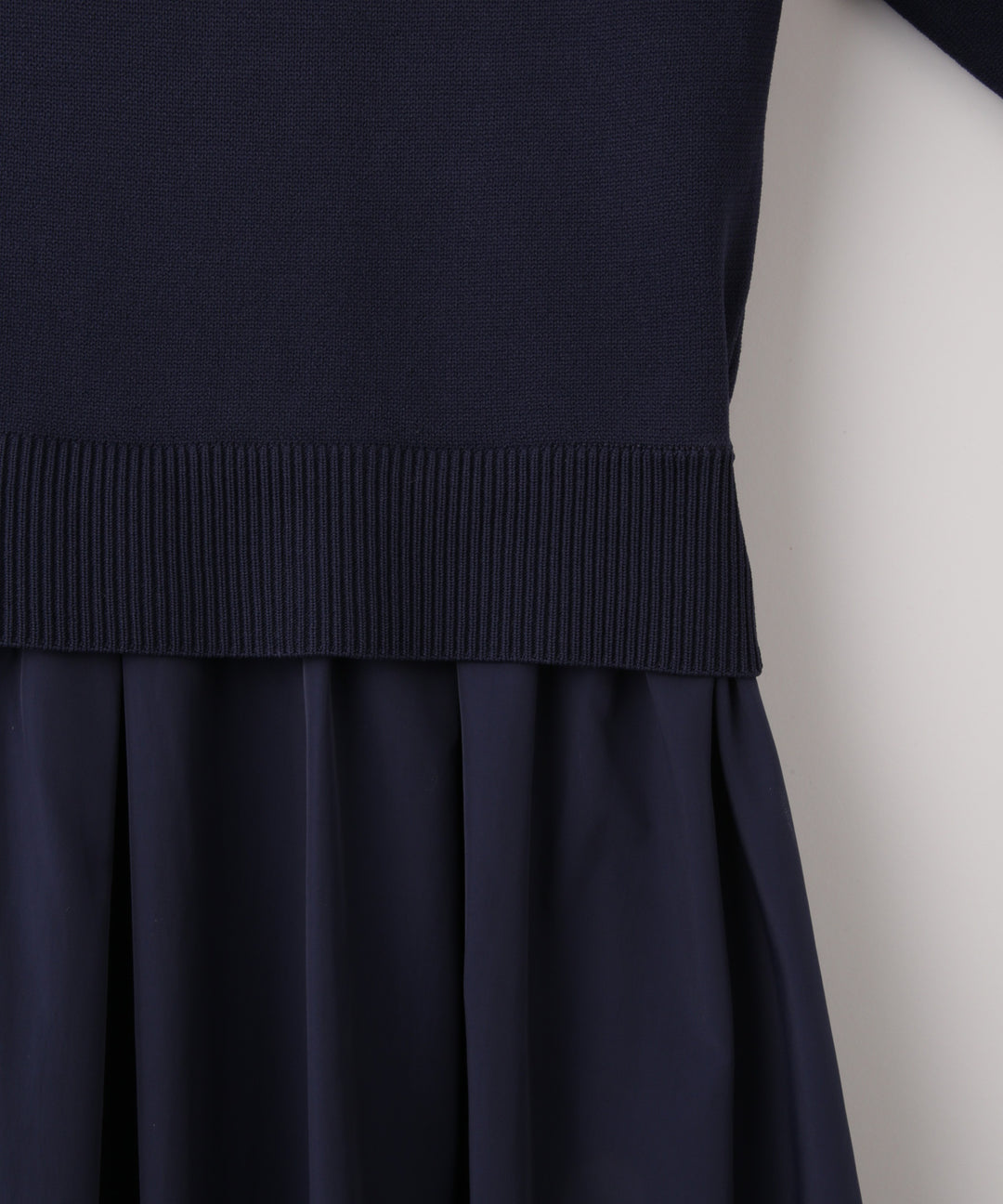 異素材ドッキングワンピース