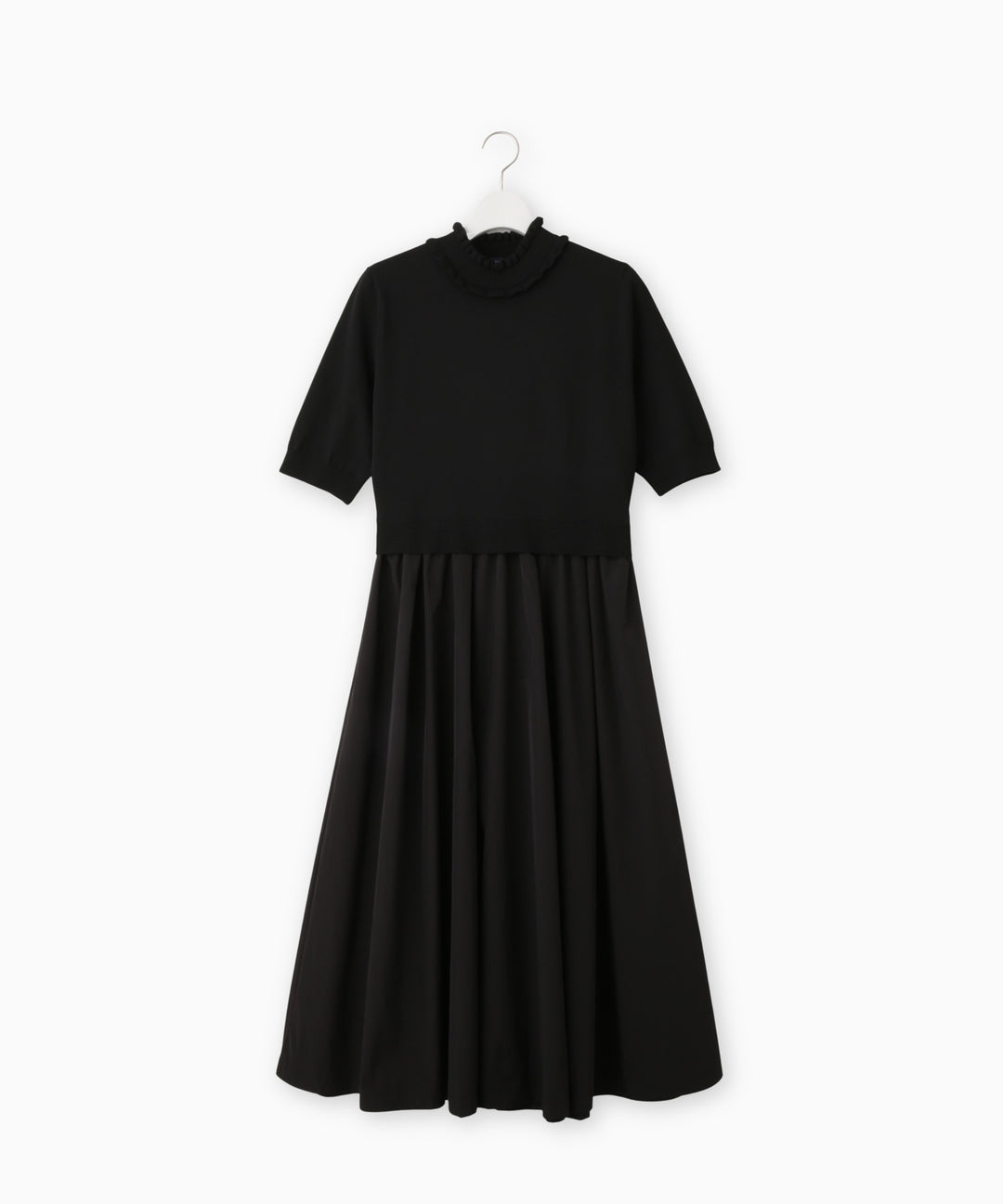 異素材ドッキングワンピース