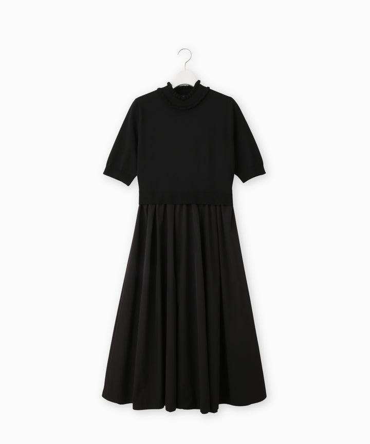 異素材ドッキングワンピース