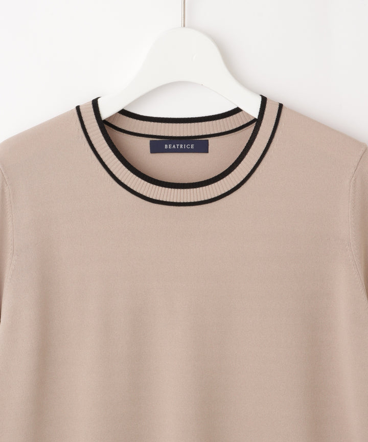 ダブルラインニットプルオーバー