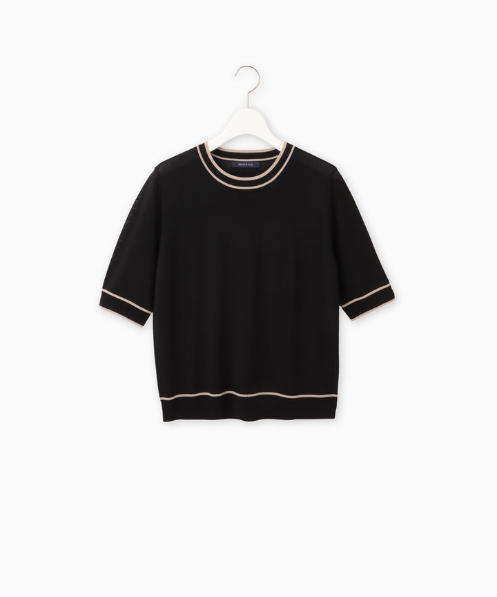 ダブルラインニットプルオーバー