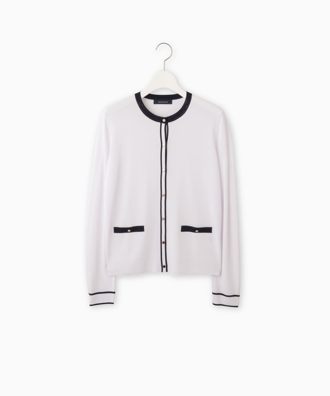 配色ラインニットカーディガン