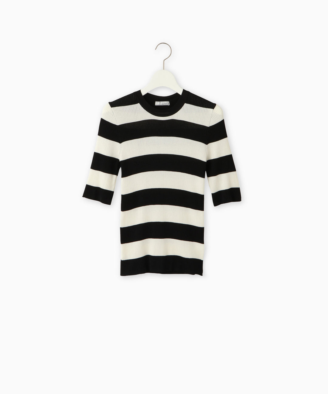 五分袖リブニット