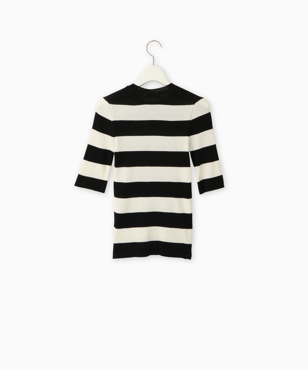 五分袖リブニット