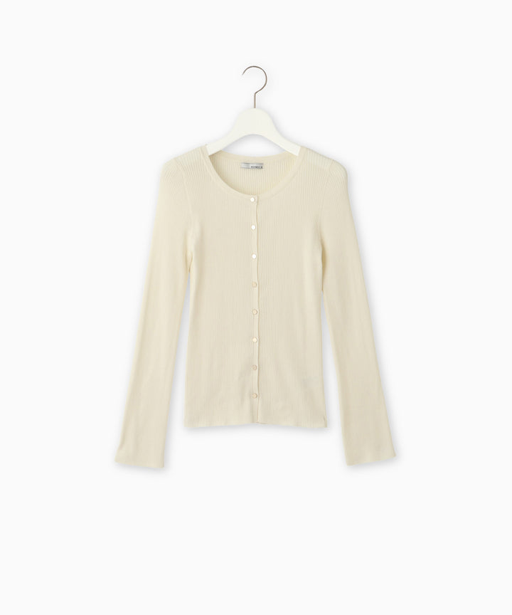 リブニットカーディガン