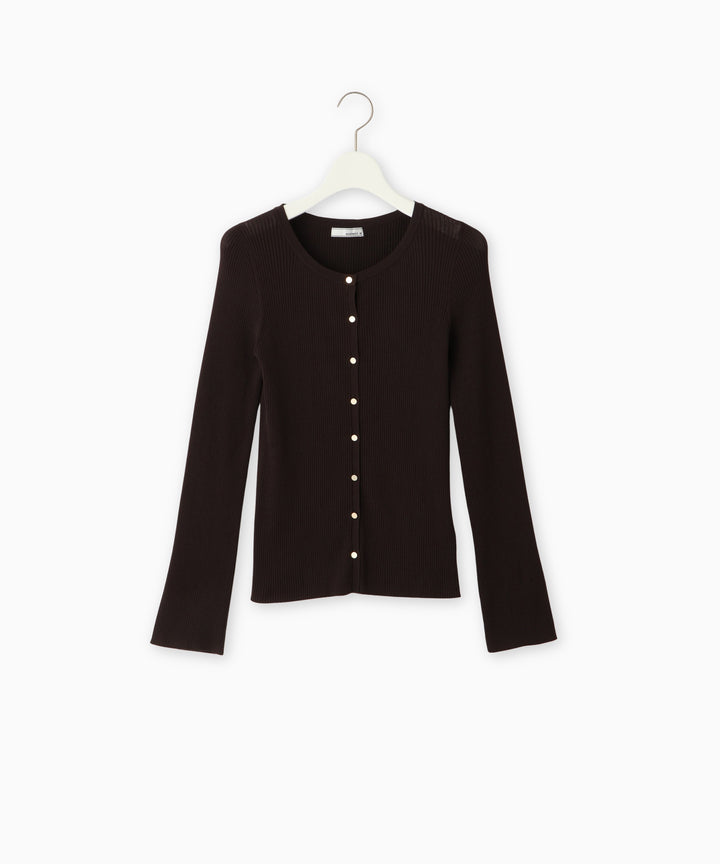 リブニットカーディガン