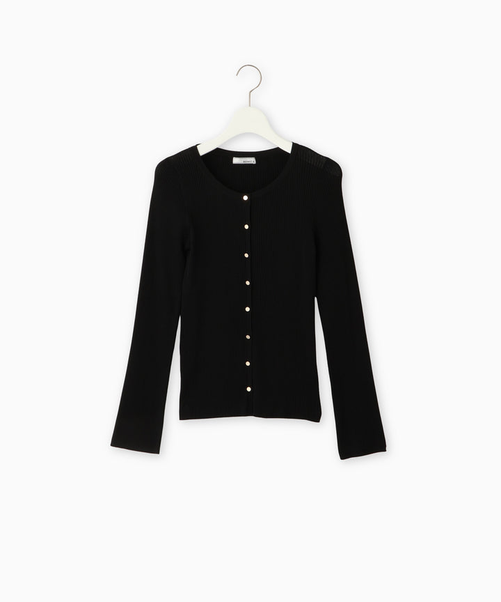リブニットカーディガン