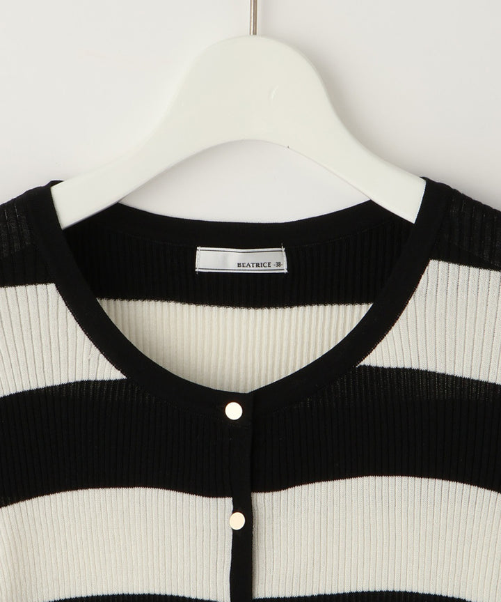 リブニットカーディガン