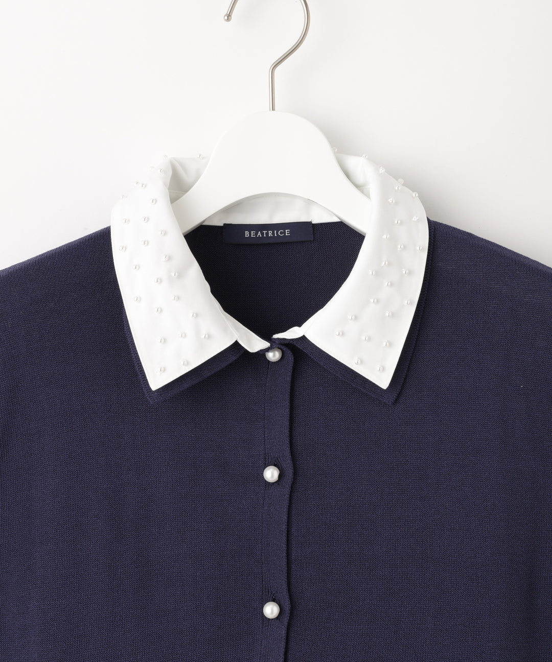 Shirt-Collared Sleeveless Knit