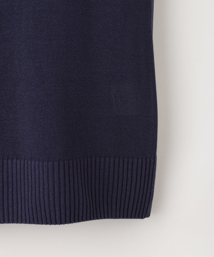 Shirt-Collared Sleeveless Knit