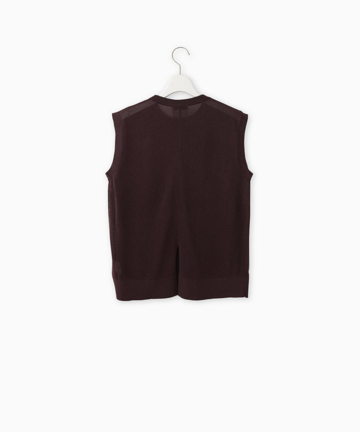 Back Slit Sheer Knit